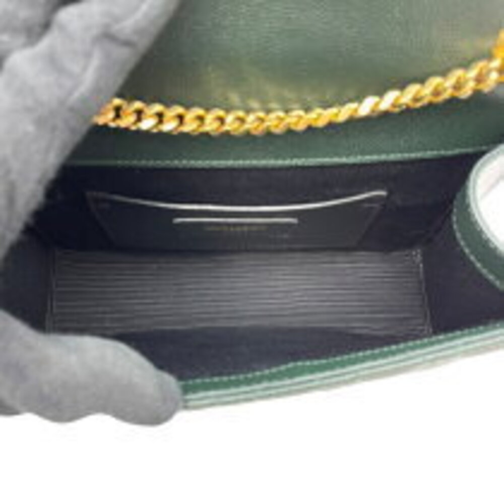 Saint Laurent Cassandra Chain Shoulder Bag Green Hardware Caviar - Picture 8 of 11